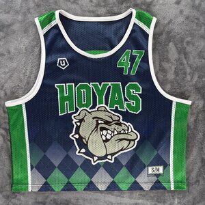 Georgetown Hoyas Lacrosse Jersey Reversible S/M NCAA Team Issued Player Game